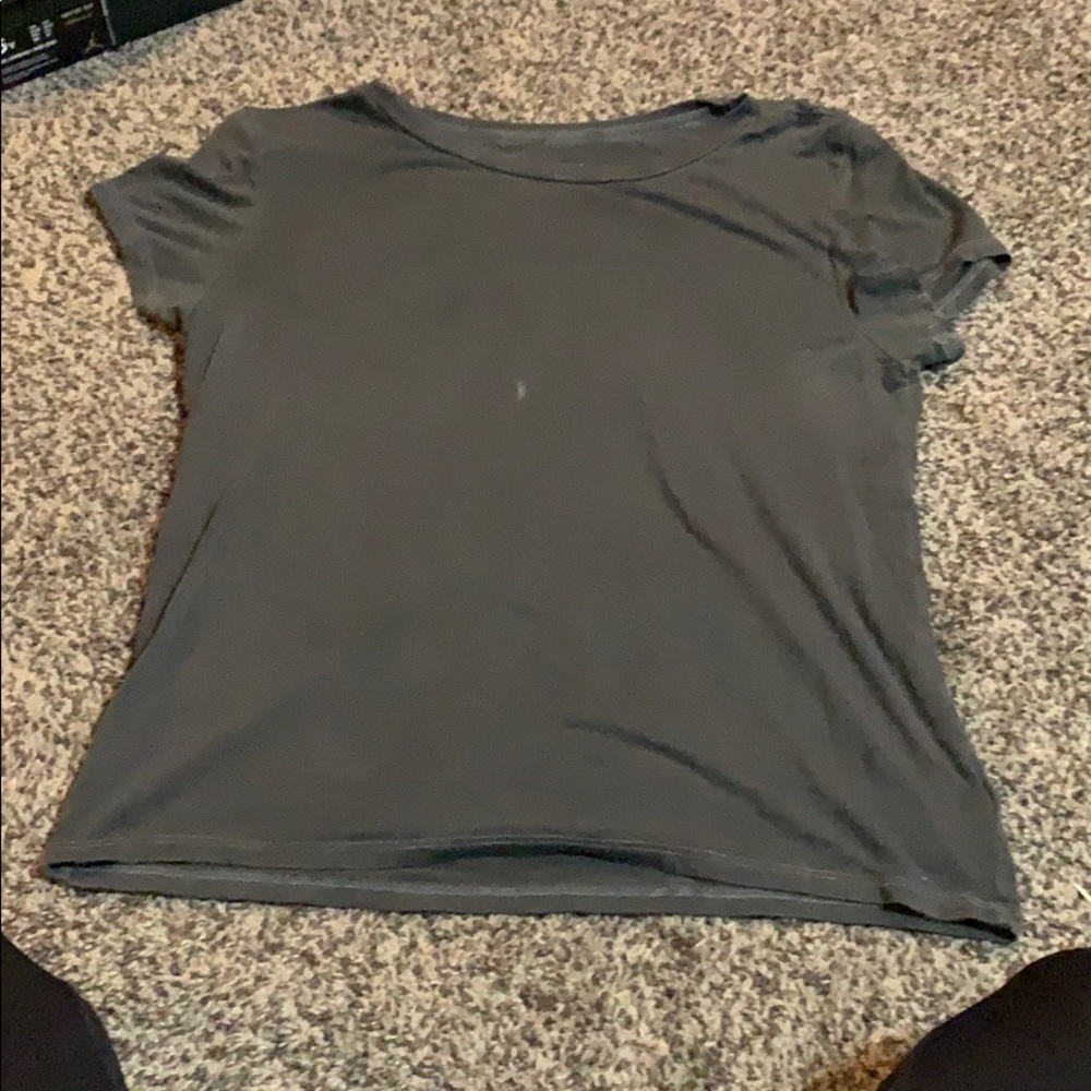 Soft dark gray crop top
